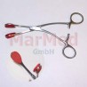 Tongue holding forceps Young with rubber inserts, 16 cm, 1 pc