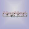 Knochen-Platte 5 Löcher, 27 mm Länge, für 1,5 / 2,0 mm Corticalisschrauben, Mini-Platte, Breite 5 mm, Lochabstand 5 mm,