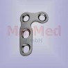 Mini L-plate right f. screws 1,5/2,0 mm, 3 DC-holes straight, 1 DC-hole 90° right