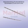 Vrták s kulatým osazením, ? 3,5 mm, délka 180 mm