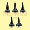 Heine closed sanolon specula set with one speculum each lenght 40 mm, ? 2,2/2,8/3,5/4,5/5,5 mm, for use with the slit