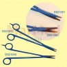 HF bipolar scissors 21 cm, standard blade, single-sided current entry