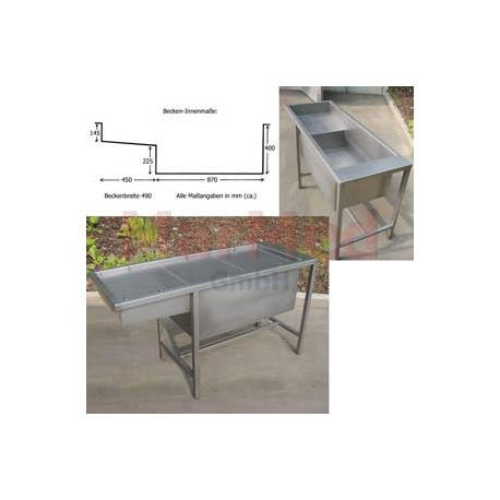 Stůl multifunkční dle Dr. Buchera, rozměry 1500 x 575 x 840 mm (délka x šířka x výška)