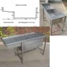Multifunctional table according to Dr. Bucher, ext. dimensions approx. (LxWxH) 1500x575x840 mm, basin and frame made of