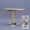 Veterinary surgical/treatment table Rapid, mains operation, S/steel top 130x60 cm with rim & drain, el. height adjustment