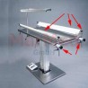 V-top panels for MarMed surgical tables A001000-1300 made of nat. polyethylene 1,30x0,1 m, tilt/separation distance/ height -