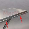 Stand. rail (10 x 25 mm) made of S/steel 120 cm long, split