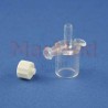 Standard connector 15 mm, inner ? 2,5 mm, with lateral Luer lock adapter for flow in sample line with minimized dead space, 1
