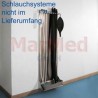 Drying/storage rack system for anaesthesia tubes and breathing bags made of stainless steel, for 2 complete tube systems, for