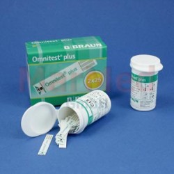 Testovací proužky B. Braun Omnitest Plus, 2 x 25 ks do glukometru Omnitest Plus