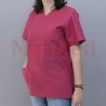 Theatre shirt (tunic) size M, red, with V-neck and 3 pockets, 100 % cotton