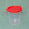 Urine specimen cup 125 ml with snap-on lid, 100 pcs