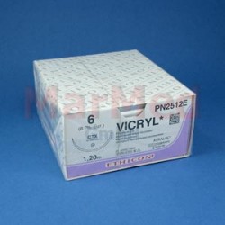 Šicí materiál Ethicon VICRYL, fialový, USP 6 (metric 8), jehla CTX (1/2 kruhu, kulatá, délka oblouku 48 mm), délka