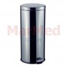 Pedal waste bin 30 liter, housing made from S/steel, inner container made from galvanized steel, height 67,5 cm, ? 29,5 cm