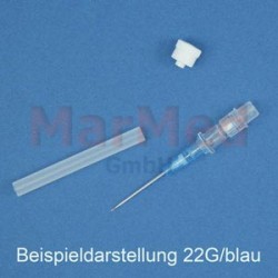 Katétr i.v. Dispomed Vasuflo T, G22, 0,9 x 25 mm, modrý, bez křidélek/bez injekčního portu, 50 ks