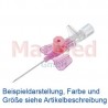 VasoVet Braunüle G24, 0,7 x 19 mm, gelb, UK mit 4 x 50 St., mit Fixierflügeln und Injektionsport, knickstabiler Katheter aus