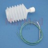 Mini-redondrain system with drain CH 6 (outer ? 2 mm), length 50 cm, perforation 15 cm, needle and 50 ml bottle (vacuum 200