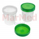 Urine specimen cup 125 ml with snap-on lid, 100 pcs