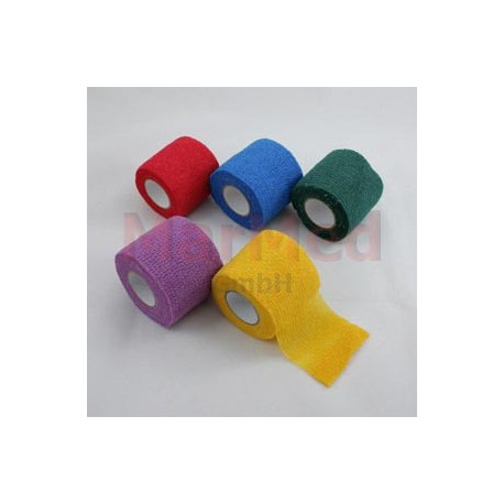 Obinadlo elastické MarMed VET-ColorFlex 4,5 m x 5,00 cm, kohezivní, červené, 12 kusů