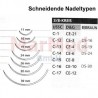 Šicí materiál - Polyamid, USP 3/0, délka 75 cm + jehla DS 24 - 12 ks