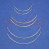 Surgical needle with spring eye, set of 2 x size 45/60/80 mm, 3/8 circle, cutting, stainless steel