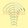 Surgical needle with spring eye, 3/8 circle, size 5, (60 mm), 12 pcs, cutting, stainless steel